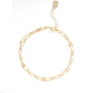 NWT Dannijo Double Gold Anklet Limited Edition